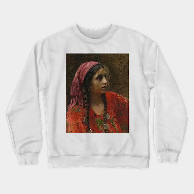 Gypsy by Konstantin Makovsky Crewneck Sweatshirt by Classic Art Stall